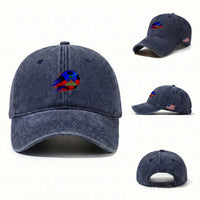 Haitian Flag Soccer Ball Splatter Graphic Washed Cotton Baseball Cap Haiti Football Sports Fan