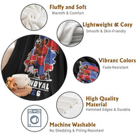 Mondyal 2026 Haiti Soccer Player Victory Celebration Graphic Throw Blanket Haitian Flag Football Sports Fan