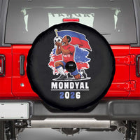 Mondyal 2026 Haiti Soccer Player Victory Celebration Graphic Spare Tire Cover Haitian Flag Football Sports Fan