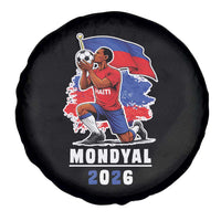 Mondyal 2026 Haiti Soccer Player Victory Celebration Graphic Spare Tire Cover Haitian Flag Football Sports Fan