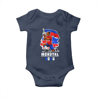 Mondyal 2026 Haiti Soccer Player Victory Celebration Graphic Baby Onesie Haitian Flag Football Sports Fan