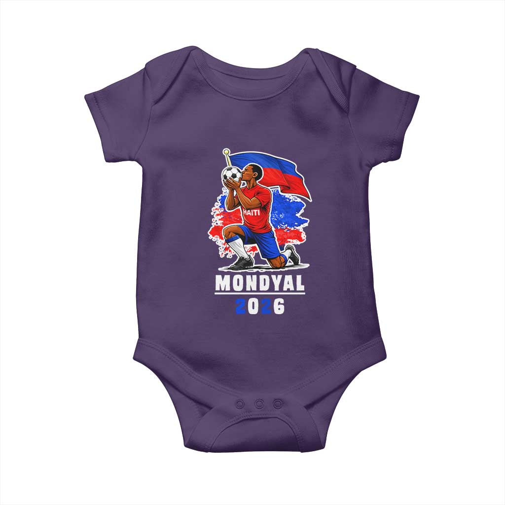 Mondyal 2026 Haiti Soccer Player Victory Celebration Graphic Baby Onesie Haitian Flag Football Sports Fan