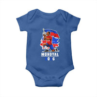 Mondyal 2026 Haiti Soccer Player Victory Celebration Graphic Baby Onesie Haitian Flag Football Sports Fan