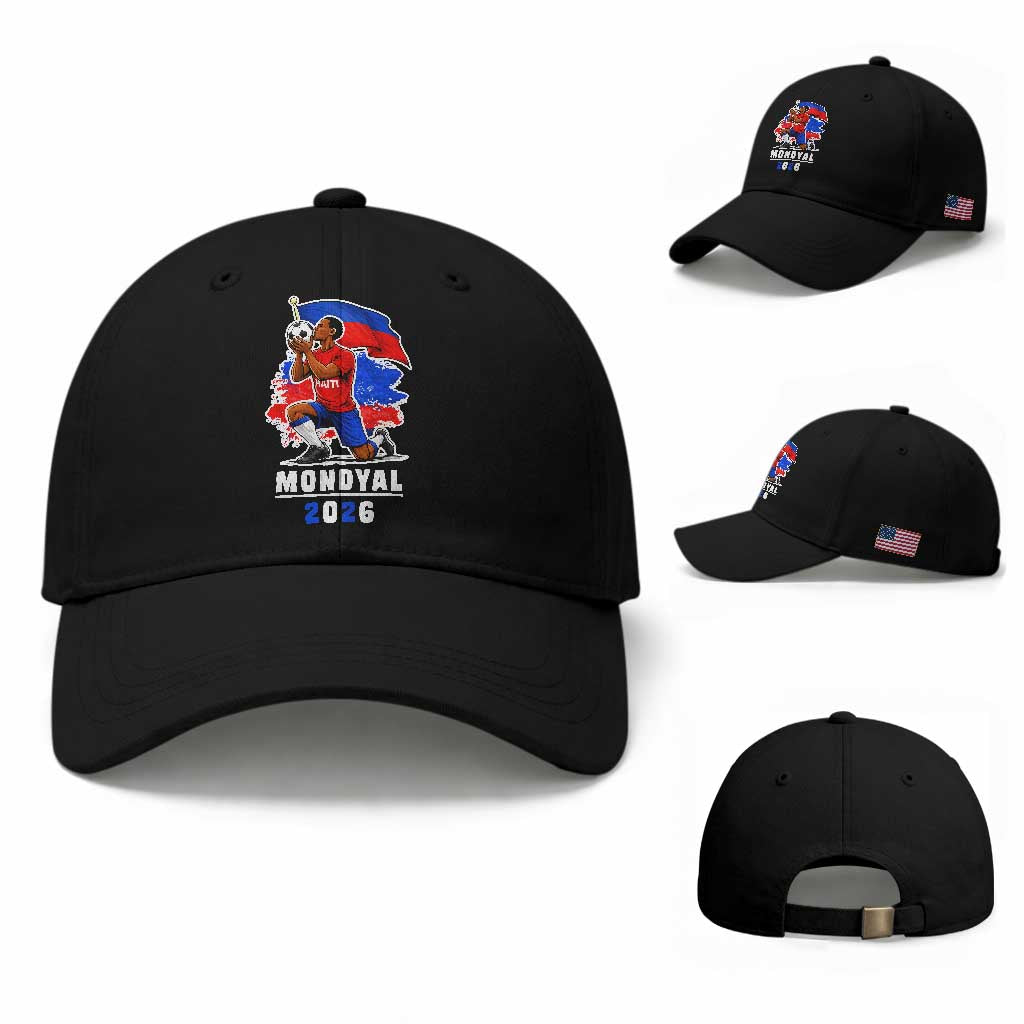 Mondyal 2026 Haiti Soccer Player Victory Celebration Graphic Baseball Cap Haitian Flag Football Sports Fan