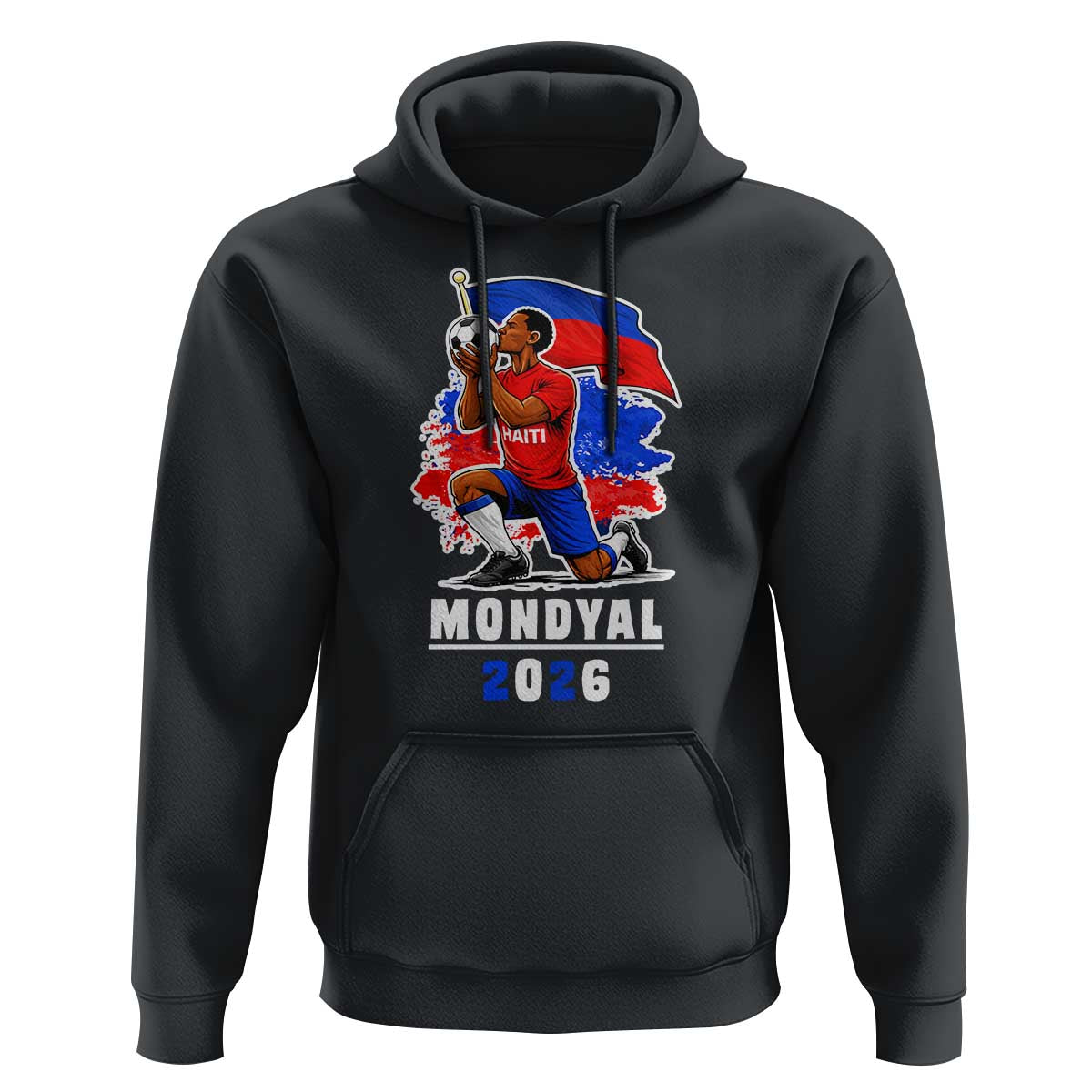 Mondyal 2026 Haiti Soccer Player Victory Celebration Graphic Hoodie Haitian Flag Football Sports Fan