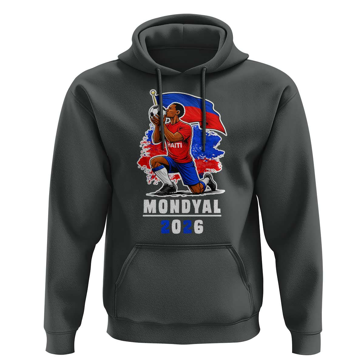 Mondyal 2026 Haiti Soccer Player Victory Celebration Graphic Hoodie Haitian Flag Football Sports Fan