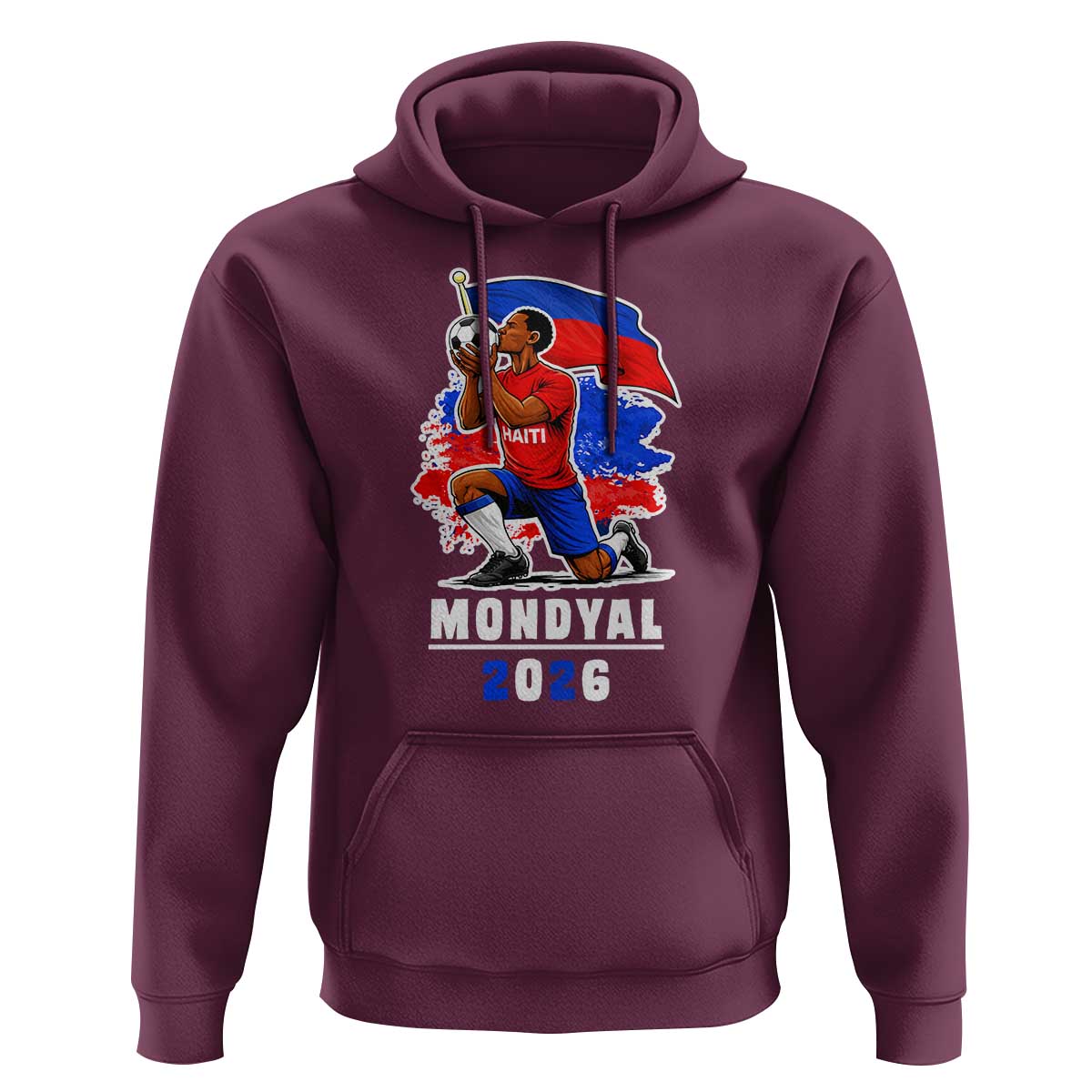 Mondyal 2026 Haiti Soccer Player Victory Celebration Graphic Hoodie Haitian Flag Football Sports Fan
