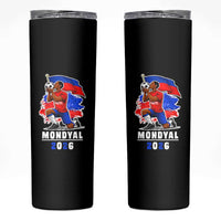 Mondyal 2026 Haiti Soccer Player Victory Celebration Graphic Skinny Tumbler Haitian Flag Football Sports Fan