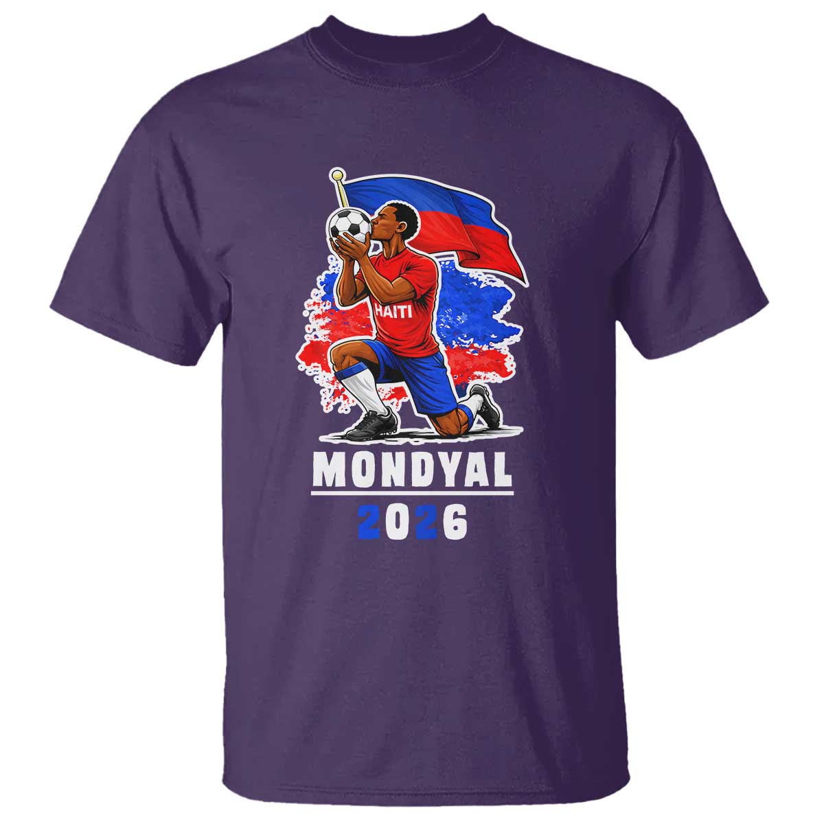 Mondyal 2026 Haiti Soccer Player Victory Celebration Graphic T Shirt Haitian Flag Football Sports Fan