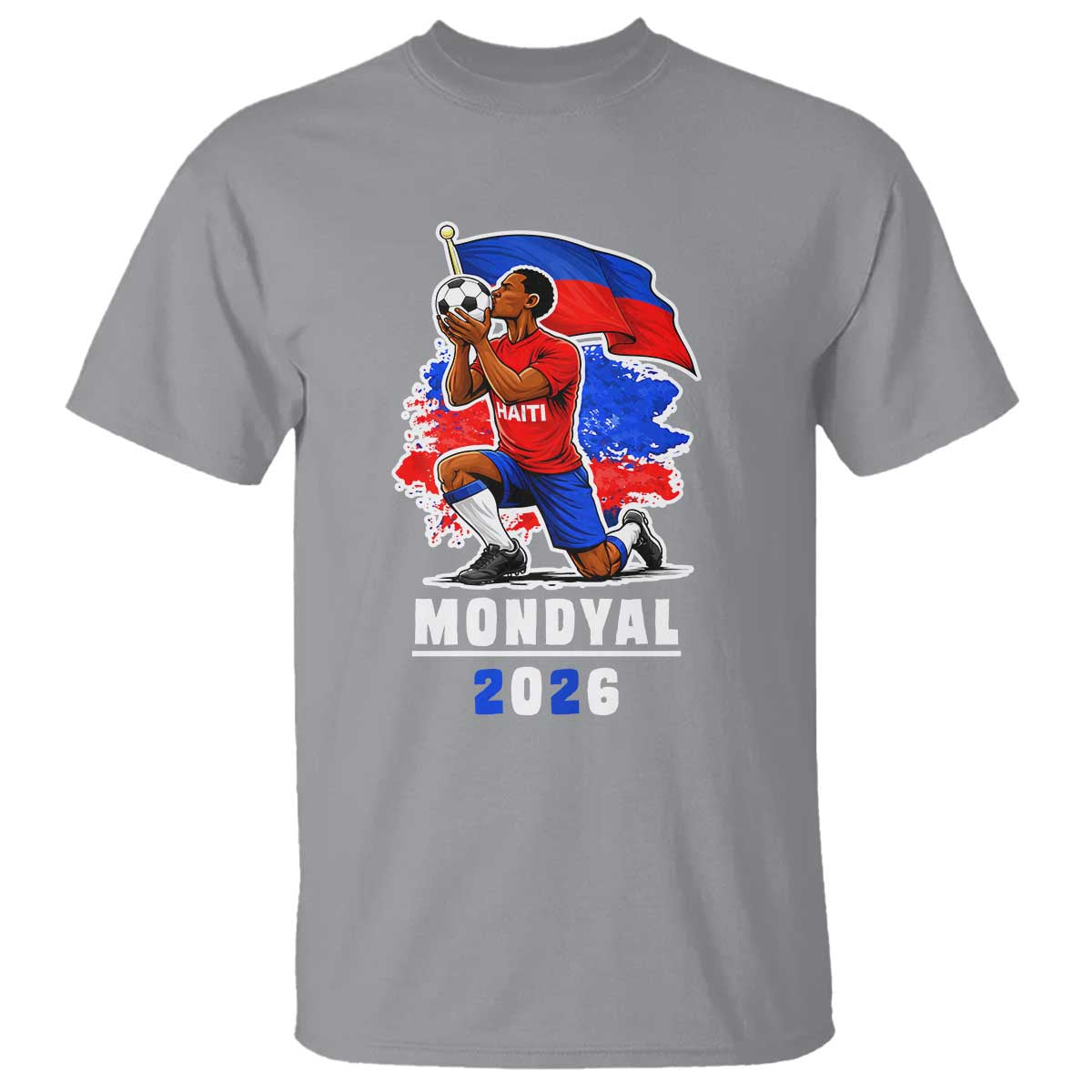 Mondyal 2026 Haiti Soccer Player Victory Celebration Graphic T Shirt Haitian Flag Football Sports Fan