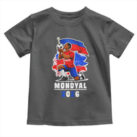 Mondyal 2026 Haiti Soccer Player Victory Celebration Graphic Toddler T Shirt Haitian Flag Football Sports Fan