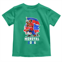 Mondyal 2026 Haiti Soccer Player Victory Celebration Graphic Toddler T Shirt Haitian Flag Football Sports Fan