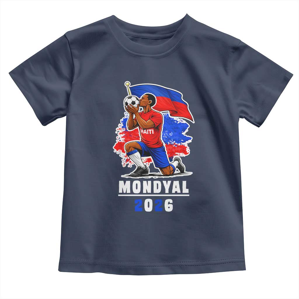 Mondyal 2026 Haiti Soccer Player Victory Celebration Graphic Toddler T Shirt Haitian Flag Football Sports Fan