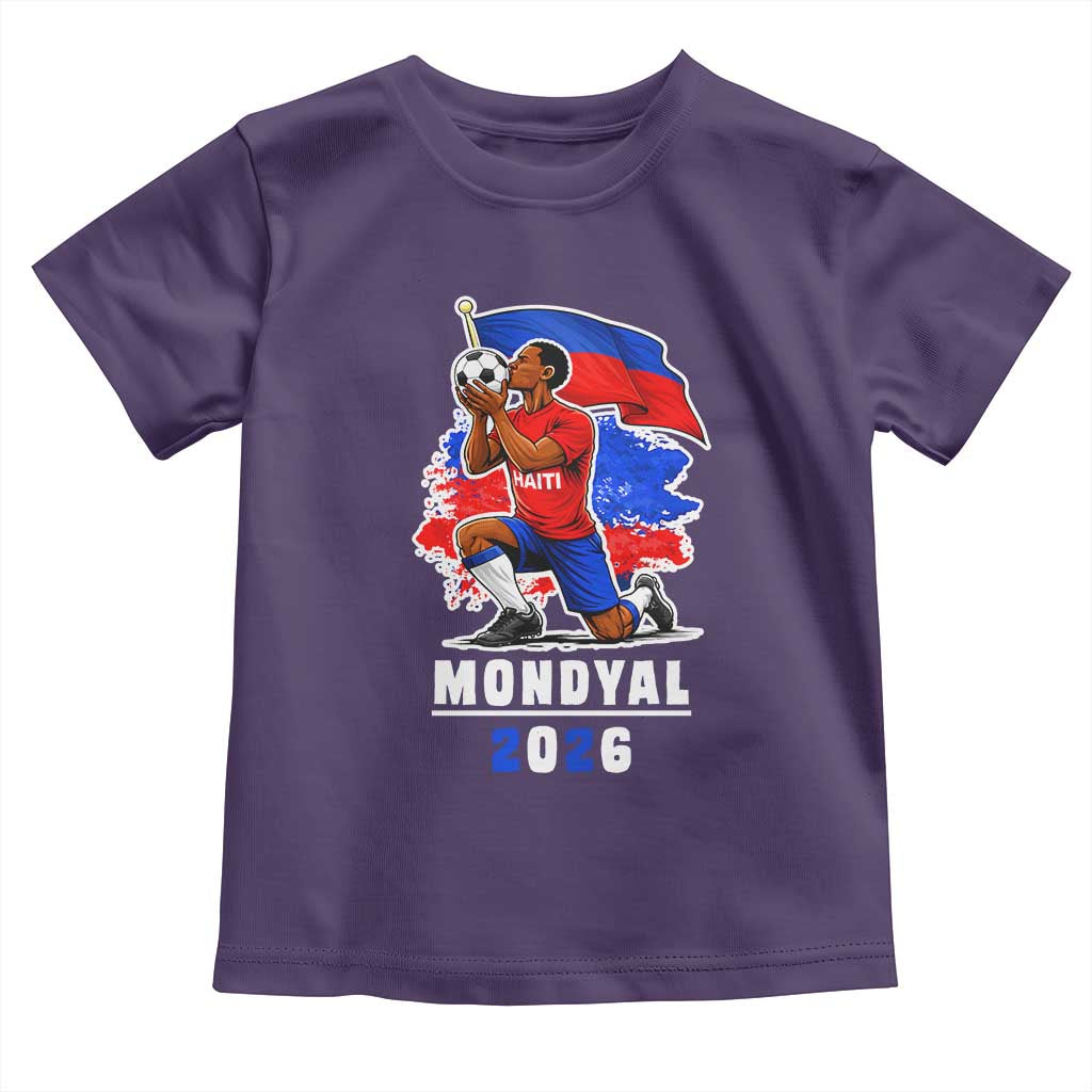Mondyal 2026 Haiti Soccer Player Victory Celebration Graphic Toddler T Shirt Haitian Flag Football Sports Fan