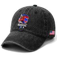 Mondyal 2026 Haiti Soccer Player Victory Celebration Graphic Washed Cotton Baseball Cap Haitian Flag Football Sports Fan