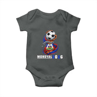 Mondyal 2026 Haiti Freedom Fist Broken Chains Soccer Graphic Baby Onesie Haitian Flag Football Sports Fan