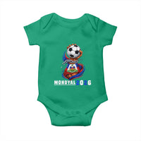 Mondyal 2026 Haiti Freedom Fist Broken Chains Soccer Graphic Baby Onesie Haitian Flag Football Sports Fan