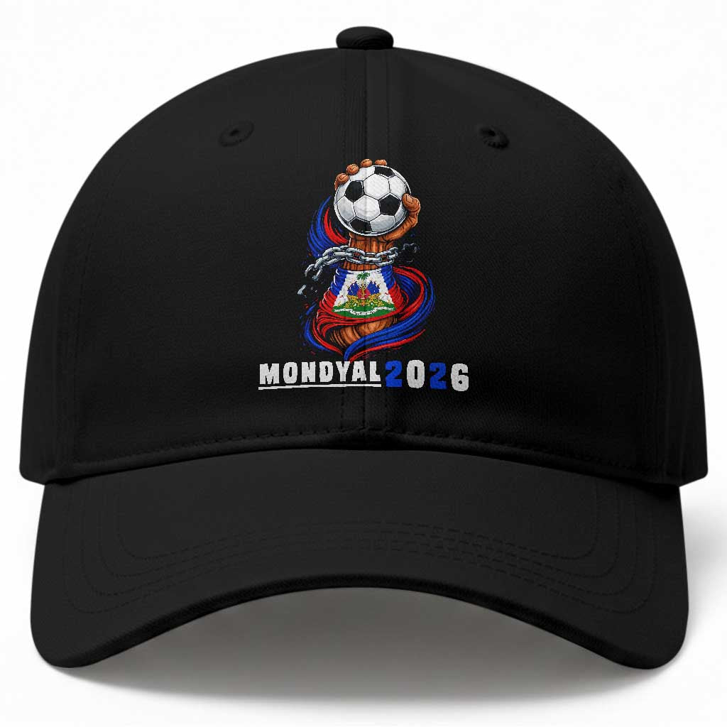 Mondyal 2026 Haiti Freedom Fist Broken Chains Soccer Graphic Baseball Cap Haitian Flag Football Sports Fan