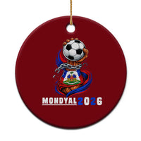 Mondyal 2026 Haiti Freedom Fist Broken Chains Soccer Graphic Ceramic Ornament Haitian Flag Football Sports Fan
