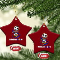 Mondyal 2026 Haiti Freedom Fist Broken Chains Soccer Graphic Ceramic Ornament Haitian Flag Football Sports Fan