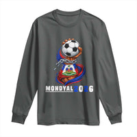 Mondyal 2026 Haiti Freedom Fist Broken Chains Soccer Graphic Long Sleeve Shirt Haitian Flag Football Sports Fan