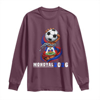 Mondyal 2026 Haiti Freedom Fist Broken Chains Soccer Graphic Long Sleeve Shirt Haitian Flag Football Sports Fan