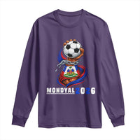 Mondyal 2026 Haiti Freedom Fist Broken Chains Soccer Graphic Long Sleeve Shirt Haitian Flag Football Sports Fan