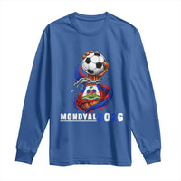 Mondyal 2026 Haiti Freedom Fist Broken Chains Soccer Graphic Long Sleeve Shirt Haitian Flag Football Sports Fan