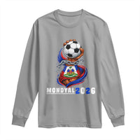 Mondyal 2026 Haiti Freedom Fist Broken Chains Soccer Graphic Long Sleeve Shirt Haitian Flag Football Sports Fan