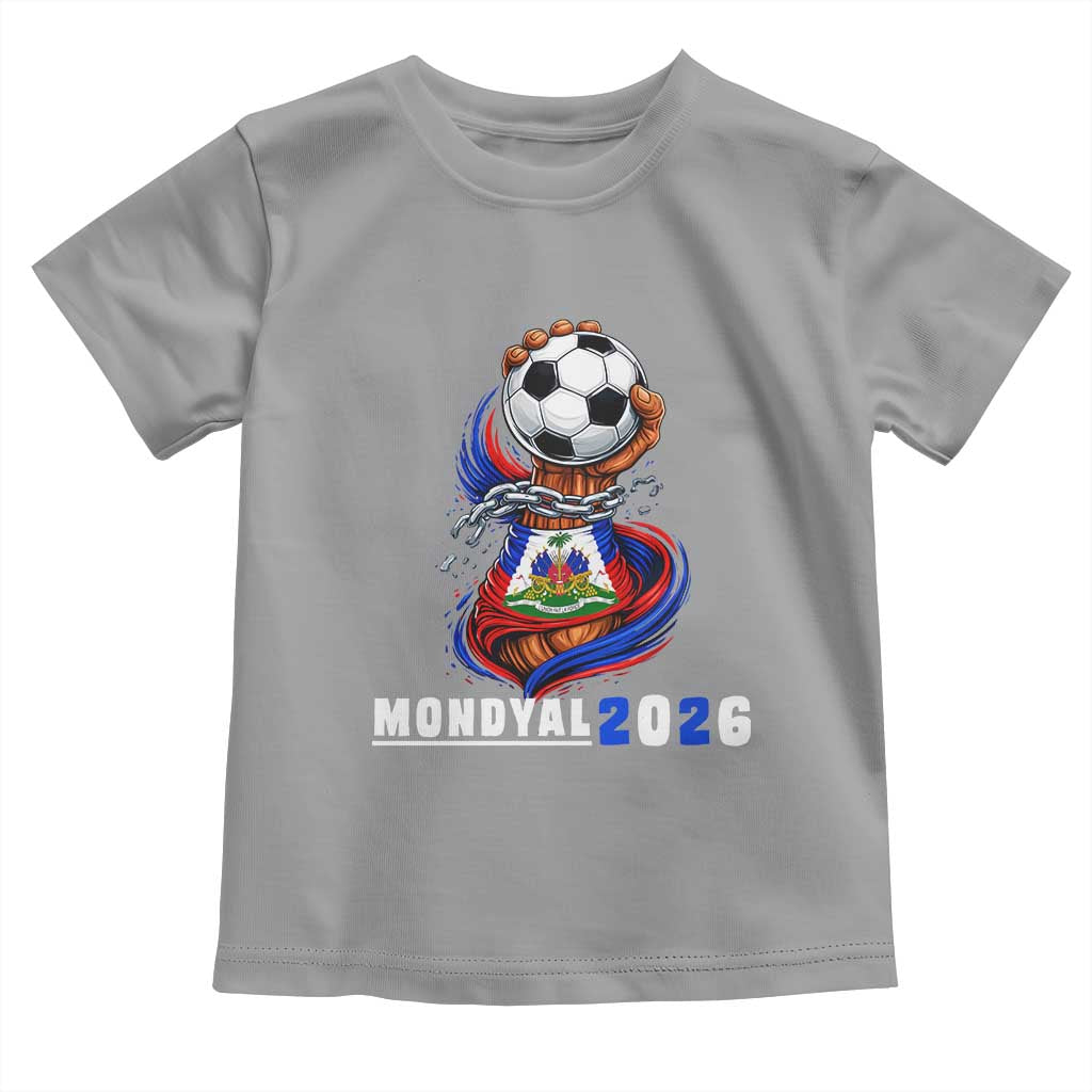 Mondyal 2026 Haiti Freedom Fist Broken Chains Soccer Graphic Toddler T Shirt Haitian Flag Football Sports Fan