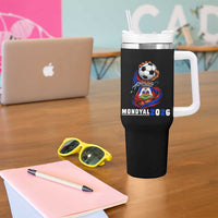 Mondyal 2026 Haiti Freedom Fist Broken Chains Soccer Graphic Tumbler With Handle Haitian Flag Football Sports Fan