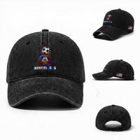 Mondyal 2026 Haiti Freedom Fist Broken Chains Soccer Graphic Washed Cotton Baseball Cap Haitian Flag Football Sports Fan