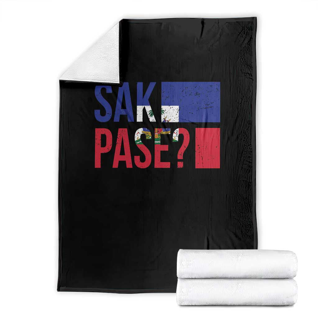 Sak Pase Haitian Creole Throw Blanket Haiti Flag Heritage Pride