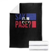 Sak Pase Haitian Creole Throw Blanket Haiti Flag Heritage Pride