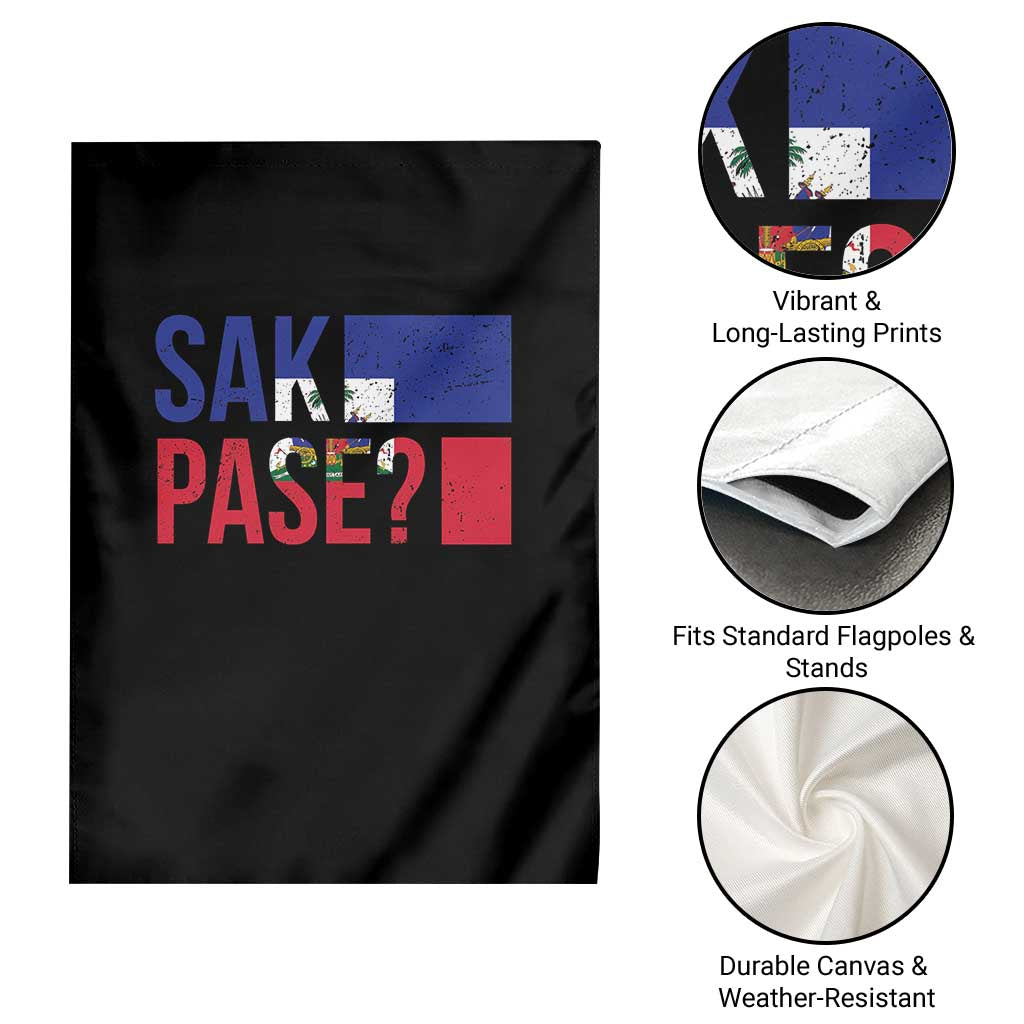 Sak Pase Haitian Creole Garden Flag Haiti Flag Heritage Pride