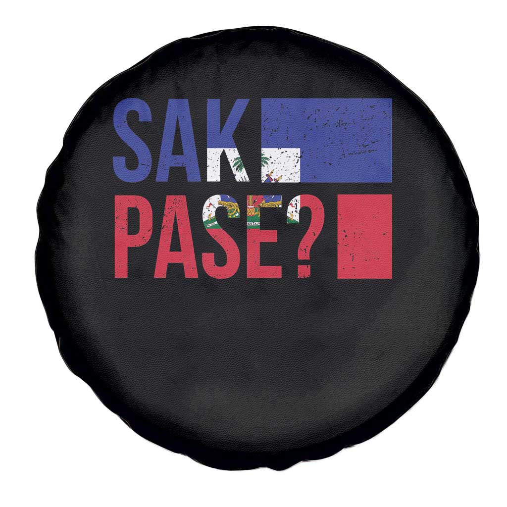 Sak Pase Haitian Creole Spare Tire Cover Haiti Flag Heritage Pride