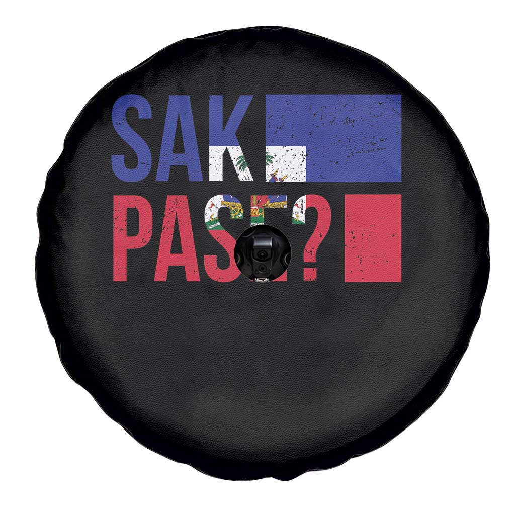 Sak Pase Haitian Creole Spare Tire Cover Haiti Flag Heritage Pride