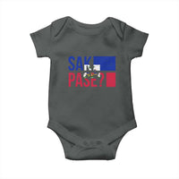 Sak Pase Haitian Creole Baby Onesie Haiti Flag Heritage Pride