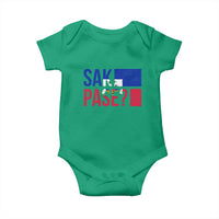 Sak Pase Haitian Creole Baby Onesie Haiti Flag Heritage Pride