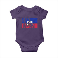 Sak Pase Haitian Creole Baby Onesie Haiti Flag Heritage Pride