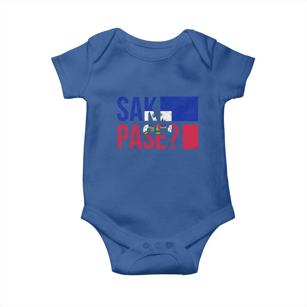 Sak Pase Haitian Creole Baby Onesie Haiti Flag Heritage Pride