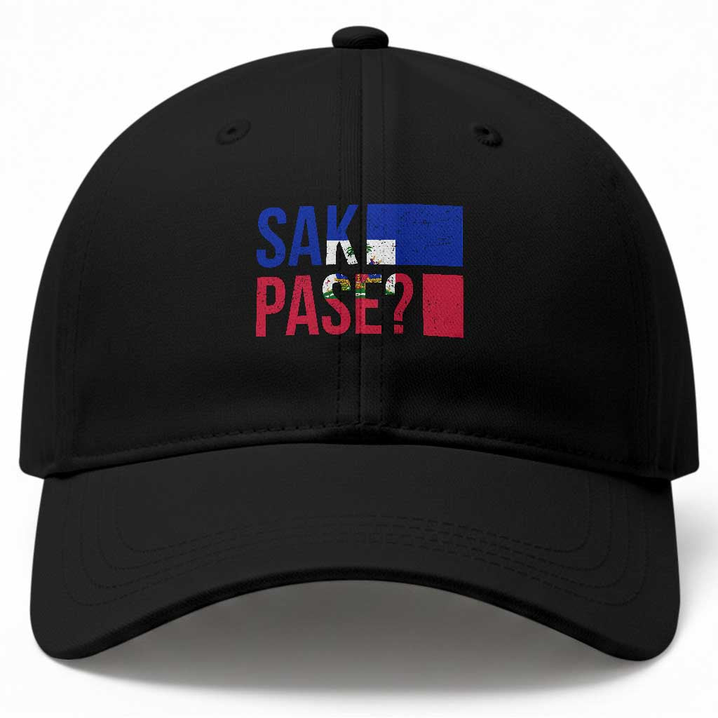 Sak Pase Haitian Creole Baseball Cap Haiti Flag Heritage Pride