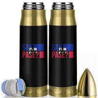 Sak Pase Haitian Creole Bullet Tumbler Haiti Flag Heritage Pride
