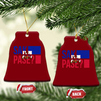 Sak Pase Haitian Creole Ceramic Ornament Haiti Flag Heritage Pride