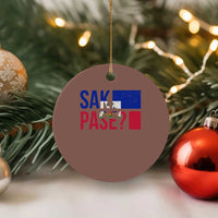 Sak Pase Haitian Creole Ceramic Ornament Haiti Flag Heritage Pride