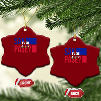 Sak Pase Haitian Creole Ceramic Ornament Haiti Flag Heritage Pride
