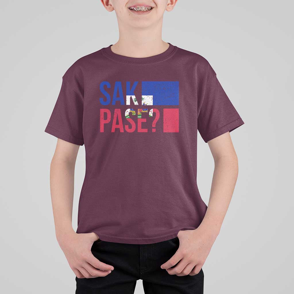Sak Pase Haitian Creole T Shirt For Kid Haiti Flag Heritage Pride