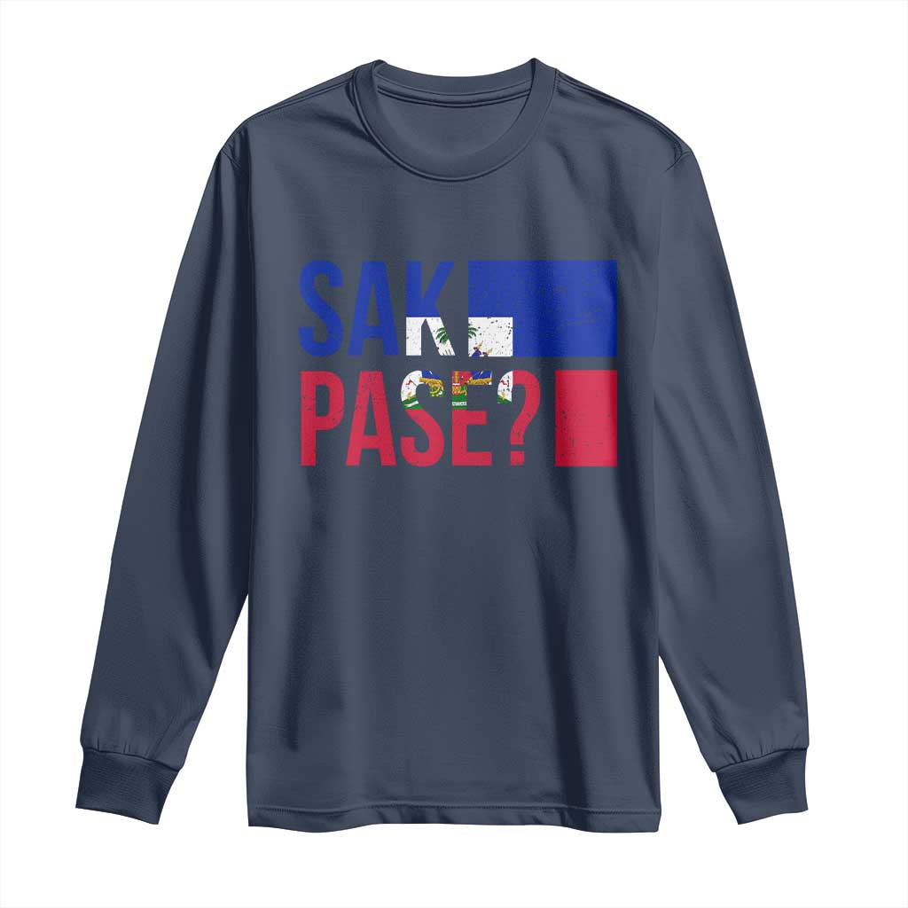Sak Pase Haitian Creole Long Sleeve Shirt Haiti Flag Heritage Pride