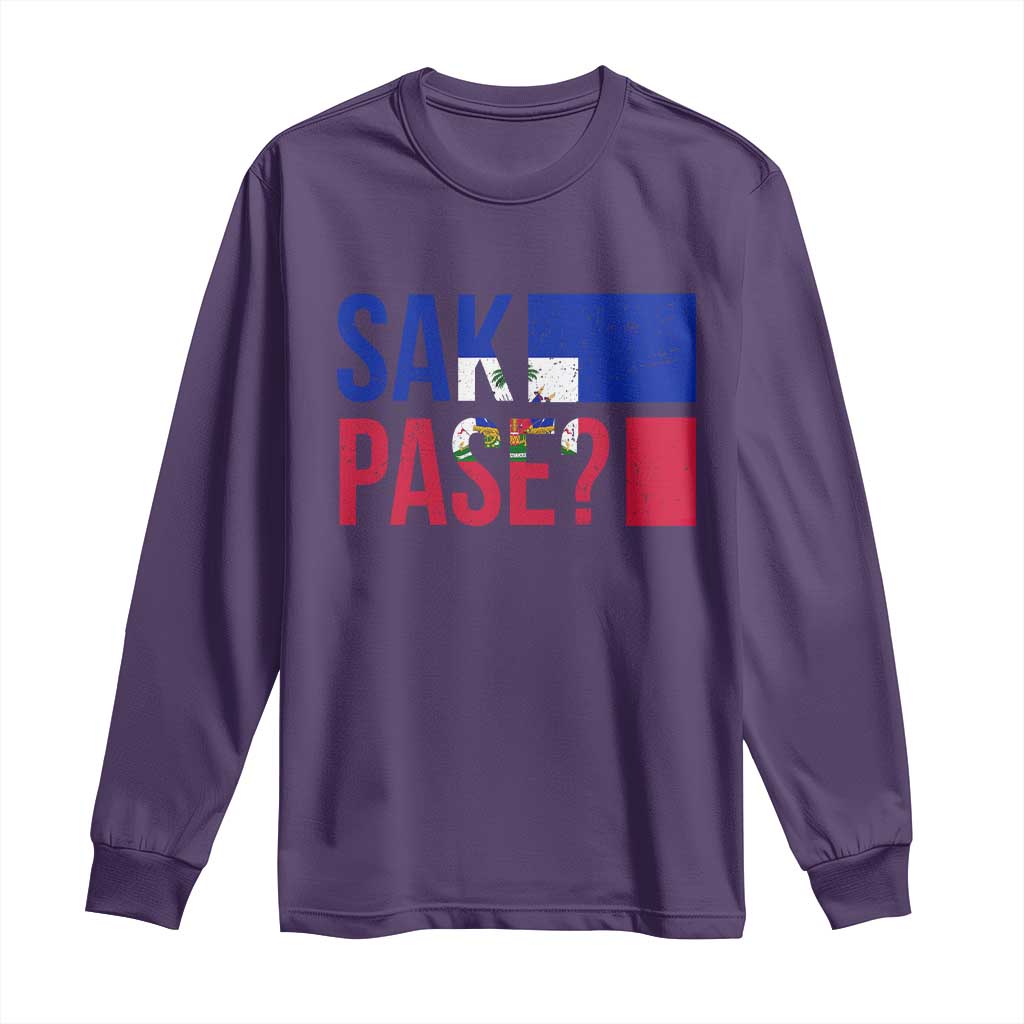 Sak Pase Haitian Creole Long Sleeve Shirt Haiti Flag Heritage Pride