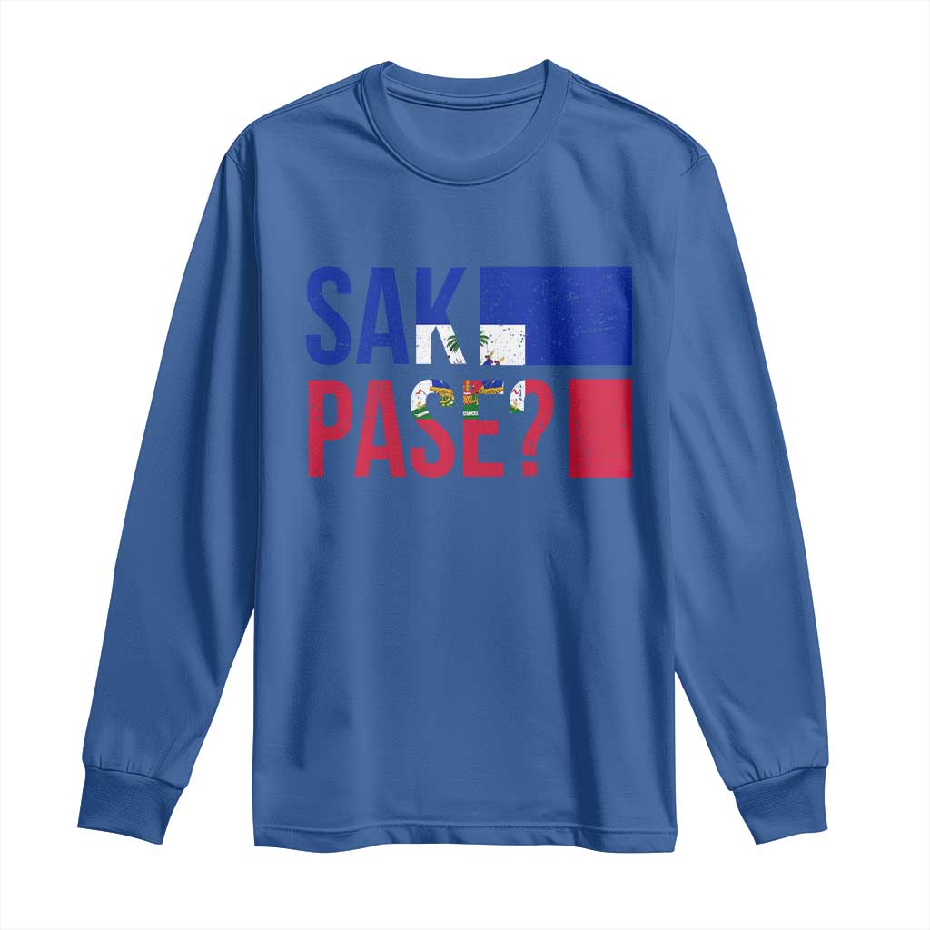 Sak Pase Haitian Creole Long Sleeve Shirt Haiti Flag Heritage Pride